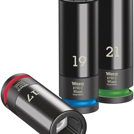 WERA socket spanner set Wheel Impactor C Set 1 3-piece 1/2 ″ ( 8000653834 )