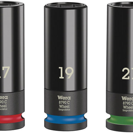 WERA socket spanner set Wheel Impactor C Set 1 3-piece 1/2 ″ ( 8000653834 )