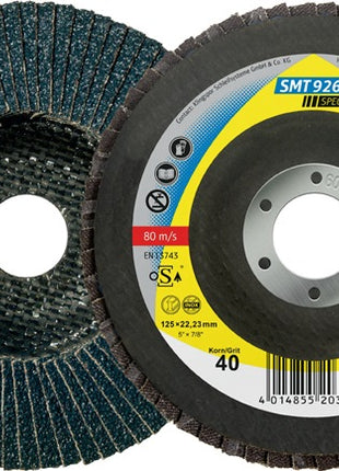 Disque dentelé KLINGSPOR SMT 926 Spécial Ø 125 mm grain 80 courbé 6° (8000352217)