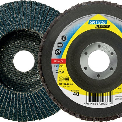 KLINGSPOR Fächerscheibe SMT 926 Special Ø 115 mm Körnung 80 6° gewölbt ( 8000352214 )