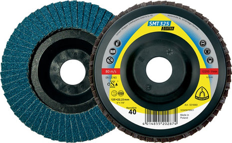 Rondelle dentelée KLINGSPOR SMT 325 Extra Ø 115 mm grain 80 droite (4000842815)