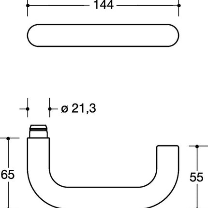 Medio juego HEWI 111XAH22.130 acero inoxidable XA ( 8000263039 )