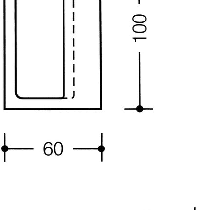 HEWI Cubrepuerta corredera 539B Poliamida 99 blanco puro mate rectangular ( 3000207831 )