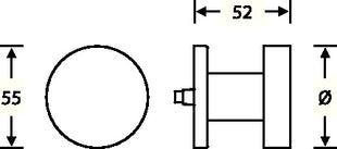 FSB Bouton de porte 23 0829 0005 aluminium 0105 ( 3311102134 )