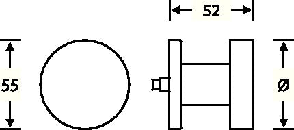 FSB Bouton de porte 23 0829 0005 aluminium 0105 ( 3311102134 )