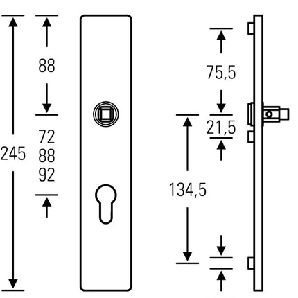 FSB Langschild 12 1410 fein matt 0105 ( 3322002258 )