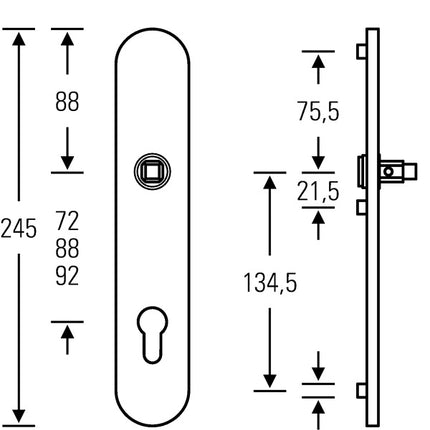 FSB Langschild 12 1418 F1 / naturfarbig 0105 ( 3322002382 )
