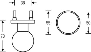 Bouton de porte FSB 23 0802 03400 aluminium 0105 (3322002422)