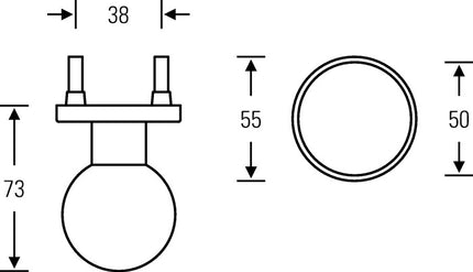 FSB door knob 23 0802 03400 Stainless steel 6204 ( 3322002423 )