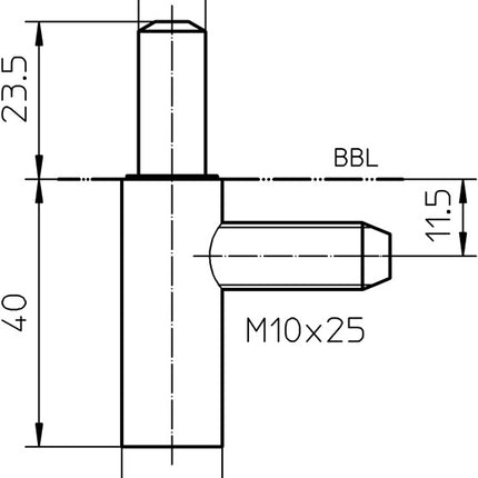 SIMONSWERK Rahmenteil V 8100 WF U Stahl vernickelt ( 3325055022 )