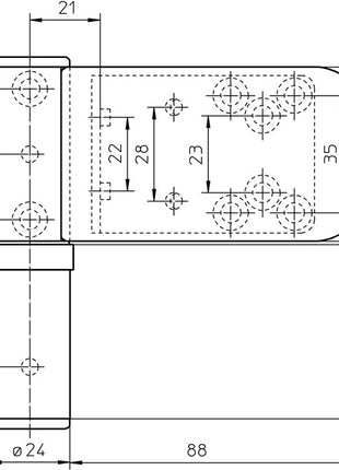 SIMONSWERK Haustürband Siku 3D K 3030 Stahl weiß ( 3000255056 )