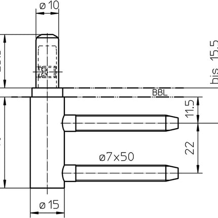 Pieza de bastidor SIMONSWERK V 3400 WF HV Stop acero niquelado ( 3000255799 )