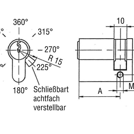 BKS Profilhalbzylinder 8900 35/10 mm ( 3000251966 )