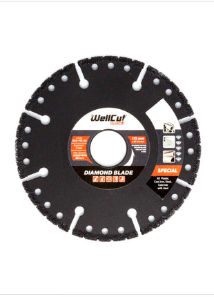 WellCut Diamond Blade Diamant Trennscheibe 115 x 22,2 mm Special ( 333 - 115 / 22 ) - Toolbrothers