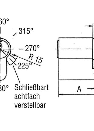 BKS Profilhalbzylinder 8900 31/10 mm ( 3000251976 )