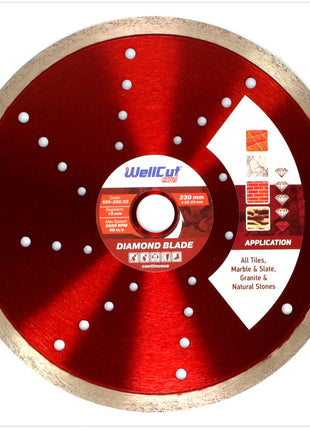 WellCut Diamond Blade Diamant Trennscheibe 230 x 22,2 mm Application Continuous ( 555 230 / 22 ) - Toolbrothers