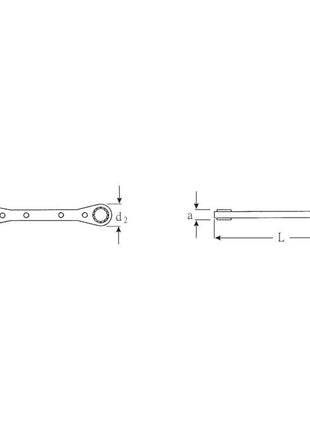 STAHLWILLE Llave de estrella con carraca 25 10 x 11 mm (4000826136)