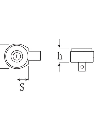 STAHLWILLE Einsteckumschaltknarre 735/20 1/2 ″ 14 x 18 mm ( 4000826585 )