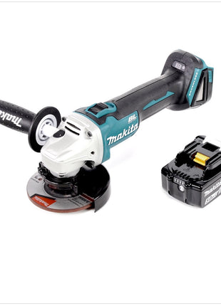 Makita DGA 456 T1 Akku Winkelschleifer 18 V 115mm Brushless + 1x Akku 5,0Ah - ohne Ladegerät - Toolbrothers