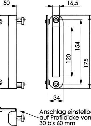 AMF strike box 145G-50 jasny metal ( 3000251265 )