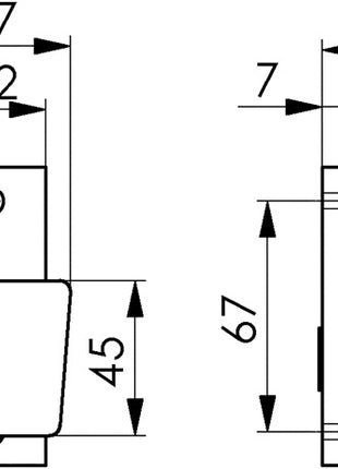 AMF Türknopf 495 Leichtmetall F1 / silberfarbig ( 3311021073 )