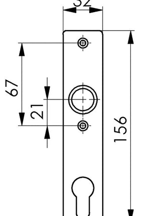 AMF Zylinderkurzschild 497Z Leichtmetall F1 / silberfarbig ( 3311121005 )