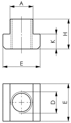 AMF T-Nutenstein (DIN 508) Werksnorm T-Nut 20 mm M16 ( 4000833208 )