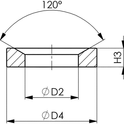 Casquillo cónico AMF DIN 6319D para tornillos M12 ( 4000833468 )