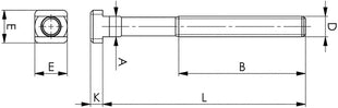 Vis à rainure en T AMF DIN 787 rainure en T 14 mm M12 longueur 63 mm (4000833317)