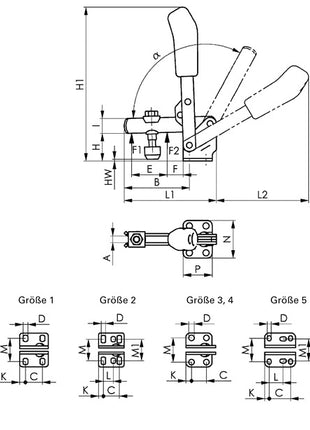 Abrazadera vertical AMF N° 6800 tamaño 2 (4000833502)