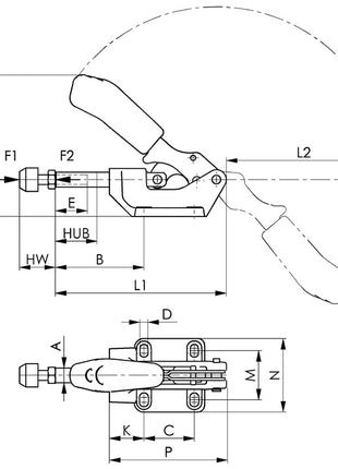 Collier de serrage pour tige de poussée AMF n° 6842 taille 5 (4123680150)