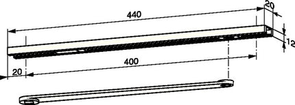 DORMAKABA slide channel G 96 N for ITS 96 ( 3325032038 )
