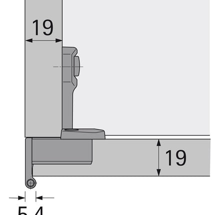 Zawias podstawowy HETTICH Selekta Pro 2000 270° wystający, półwystający ( 8000610995 )