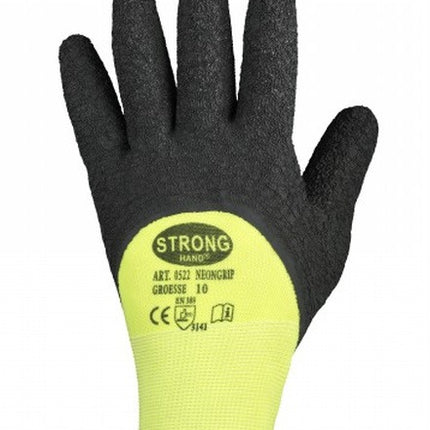 STRONGHAND gloves NEONGRIP size 8 neon yellow/black ( 8000140721 )