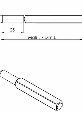 OGRO FS-Wechselstift OGRO 115 FS Vierkant 9 x 105 mm ( 3000267163 )