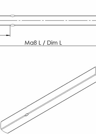 Sworzeń klamki OGRO 114 PB kwadrat 8 x 110 mm ( 3000267154 )