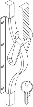 FUHR Tortreibriegel 902Z DIN links/ rechts verzinkt ( 3000250820 )