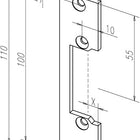 ASSA ABLOY Flachschließblech 106 Stahl verzinkt käntig ( 3324034044 )