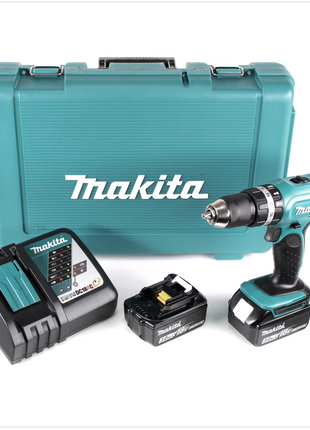 Makita DHP 453 RFE 18 V Li-Ion Akku Schlagbohrschrauber im Transportkoffer + 2 x BL 1830 3,0 Ah Akku + DC18RC Ladegerät - Toolbrothers