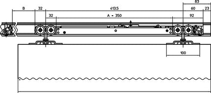 GEZE soft closing mechanism Perlan 140 SoftStop 80 kg EV 1 ( 3326039035 )