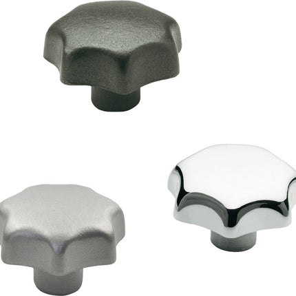 Manopola a stella GANTER DIN 6336 con boccola filettata ( 4601000856 )