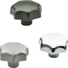 GANTER star knob DIN 6336 with threaded bush ( 4601000859 )