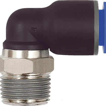 RIEGLER Push-in L-fitting Blue series Male thread R 1/2 ″ SW 21 mm ( 4588881582 )