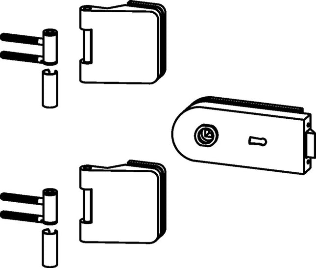 DORMA-GLAS herraje de puerta de cristal STUDIO Rondo/OFFICE Junior metal claro niro anodizado ( 3000254462 )