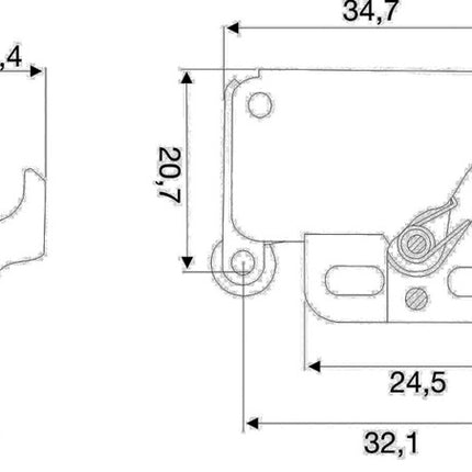 Zatrzask sprężynowy BMB ML ze stali niklowanej ( 3000271718 )