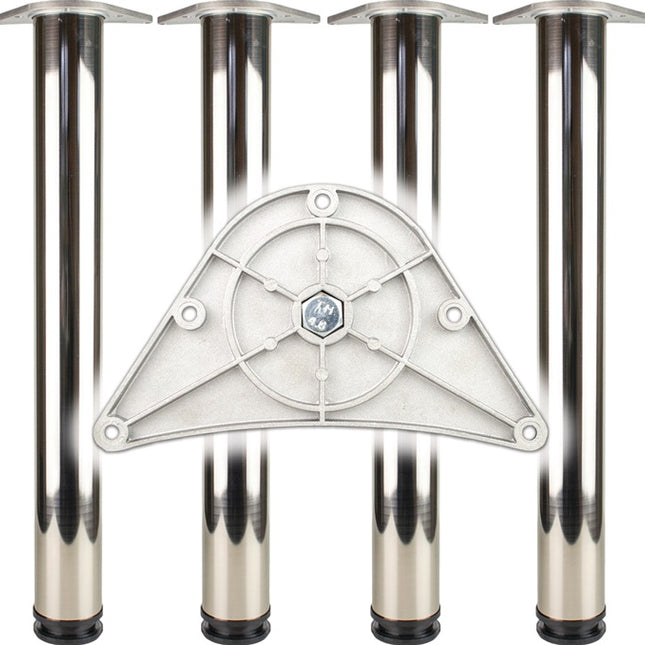 Set di gambe da tavolo BMB cromo lucido 60 mm altezza 870 mm ( 3000273147 )