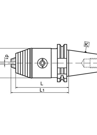 WTE NC-Schnellspannbohrfutter DIN 69871A Spann-Ø 0,5-13 mm ( 4000832376 )