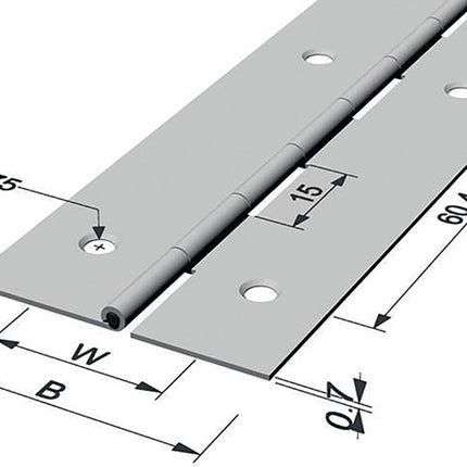 PG rod hinge Hinge width open 32 mm Material thickness 0.7 mm ( 3000272203 )
