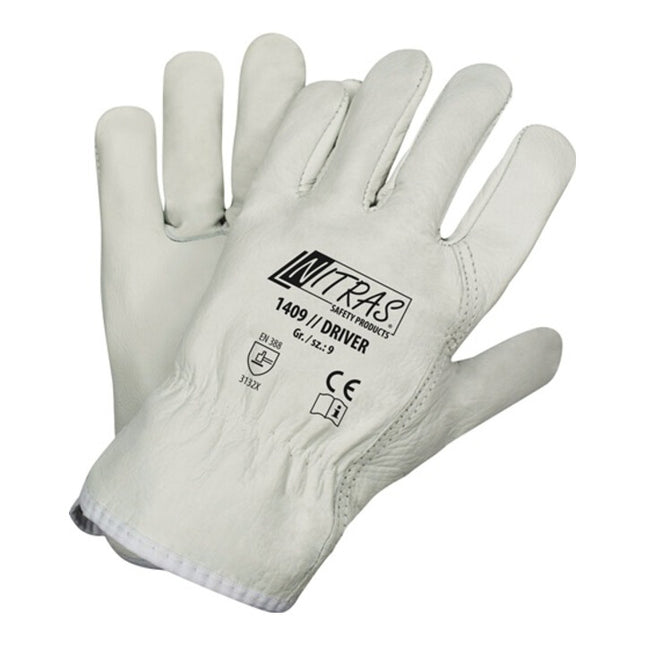 Guantes NITRAS Driver talla 9 gris ( 4000371674 )