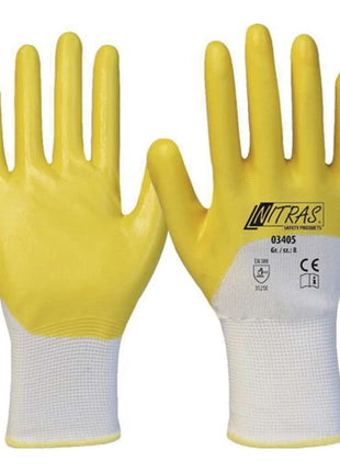 NITRAS Handschuhe 03405 Größe 9 weiß/gelb ( 8000636644 )